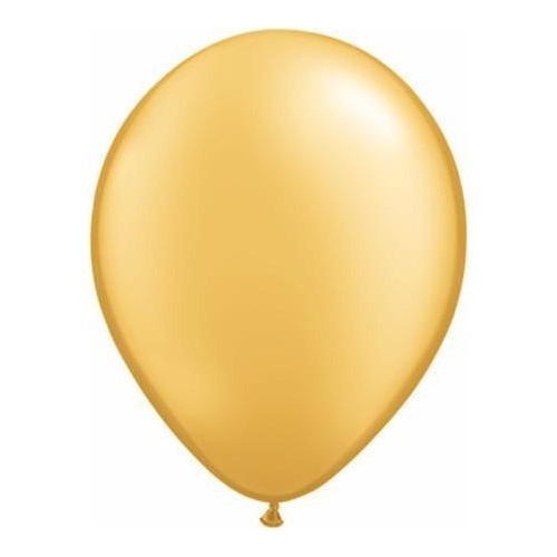 40cm Round Gold Qualatex Plain Latex #43868 - Pack of 50 TEMPORARILY UNAVAILABLE