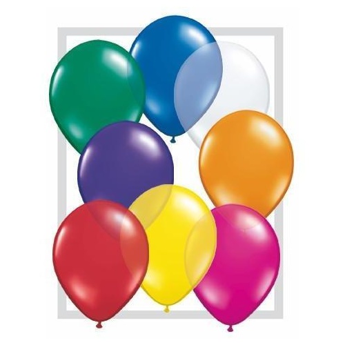 40cm Round Jewel Assorted Qualatex Plain Latex #43871 - Pack of 50 SPECIAL ORDER ITEM - TEMPORARILY UNAVAILABLE