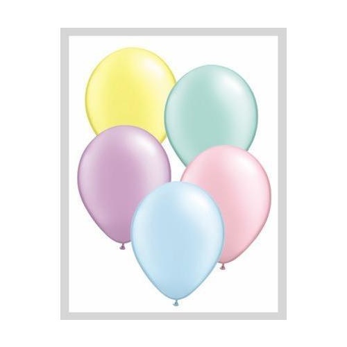 40cm Round Pastel Pearl Assorted Qualatex Plain Latex #43874 - Pack of 50 TEMPORARILY UNAVAILABLE