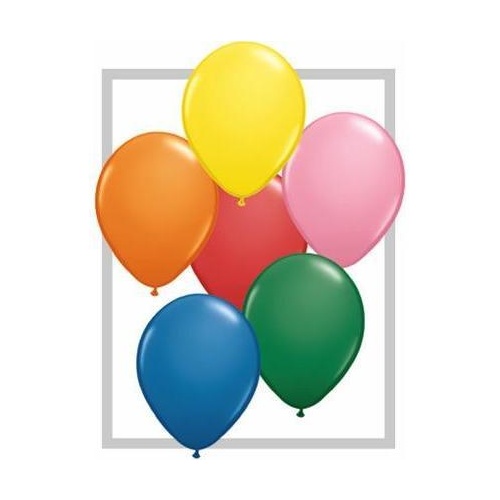 40cm Round Standard Assorted Qualatex Plain Latex #43875 - Pack of 50 TEMPORARILY UNAVAILABLE