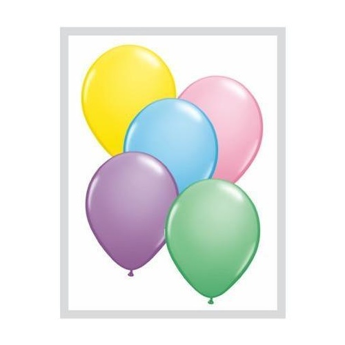 40cm Round Pastel Assorted Qualatex Plain Latex #43880 - Pack of 50 TEMPORARILY UNAVAILABLE