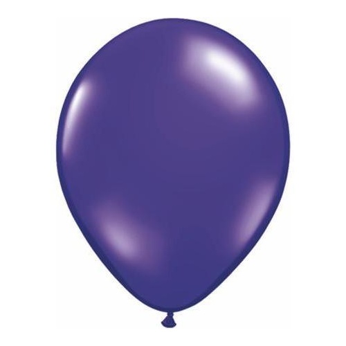 40cm Round Jewel Quartz Purple Qualatex Plain Latex #43896 - Pack of 50 TEMPORARILY UNAVAILABLE