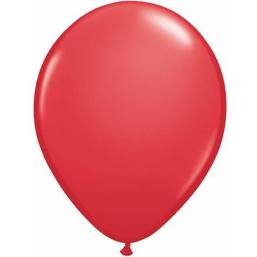 40cm Round Red Qualatex Plain Latex #4389710 - Pack of 10 