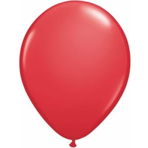 40cm Round Red Qualatex Plain Latex #4389710 - Pack of 10 TEMPORARILY UNAVAILABLE