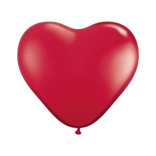 90cm Heart Ruby Red Qualatex Plain Latex #44487 - Pack of 2 SPECIAL ORDER ITEM TEMPORARILY UNAVAILABLE