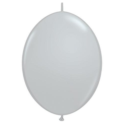30cm Quick Link Gray Qualatex Quick Link Balloons #44567 - Pack of 50
