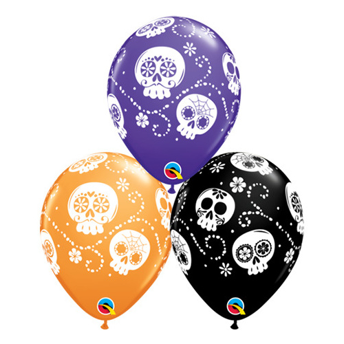 DISC28cm Round Special Assorted Sugar Skulls #4464625 - Pack of 25  