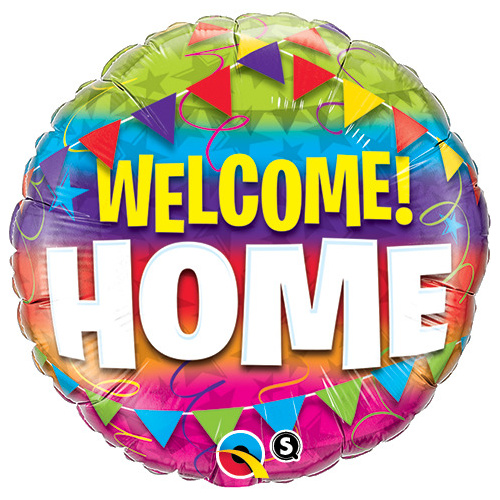 45cm Round Foil Welcome Home Pennants #45245 - Each (Pkgd.) TEMPORARILY UNAVAILABLE