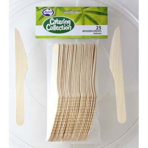 Knife Wooden 165mm #460586 - 25Pk (Pkgd.)