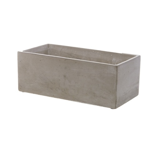 Pot Modern Cement Trough Rectangle Grey (24x12x9cmH) #4611109 - Each TEMPORARILY UNAVAILABLE