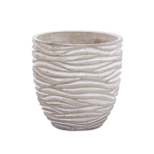 Pot Cement Bambi Textured Grey (15Dx15cmH) #4611186 - Each