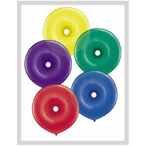 40cm Donut Radiant Jewel Assorted Qualatex Plain Latex Donut #48883 - Pack of 50 SPECIAL ORDER ITEM