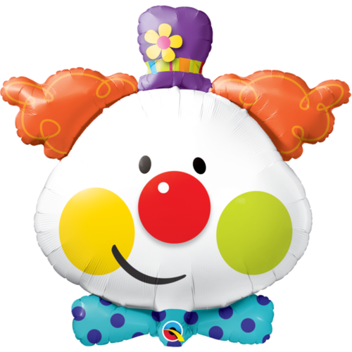 90cm Shape Foil Cute Clown #49403 - Each (Pkgd.)