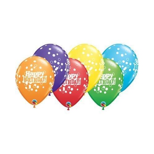 28cm Round Bright Rainbow Assorted Birthday Confetti Dots #49852 - Pack of 50 