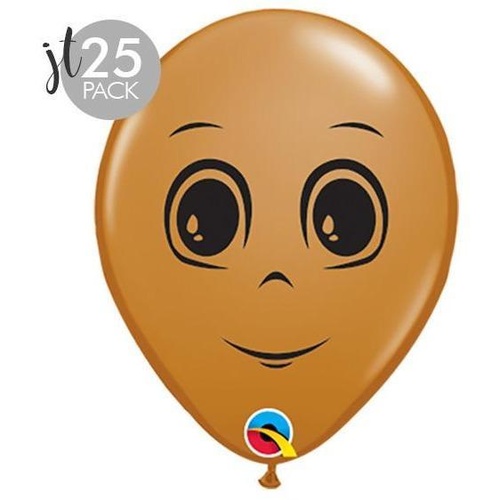 12cm Round Mocha Brown Masculine Face #4993425 - Pack of 25