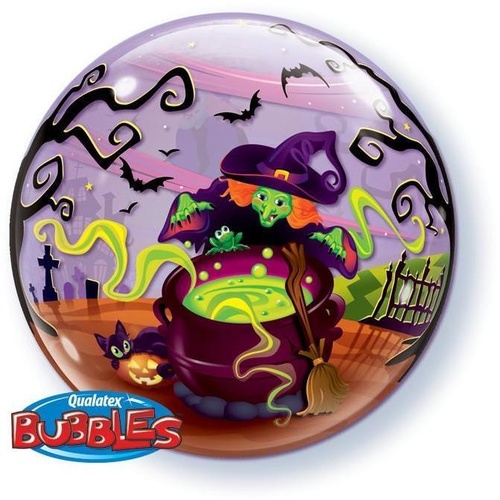 DISC 56cm Single Bubble Flying Witch's Spooky Brew #50544 - Each