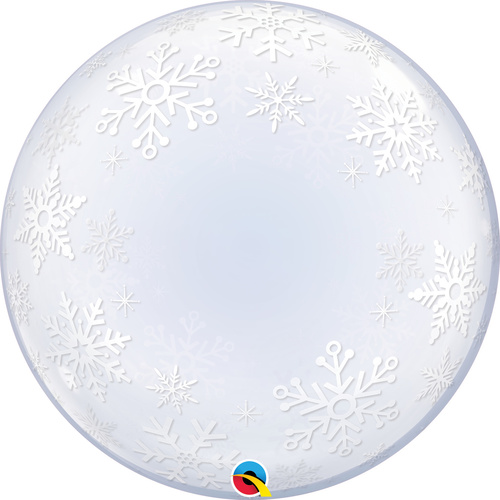 60cm Deco Bubble Frosty Snowflakes #52005 - Each (Pkgd.) TEMPORARILY UNAVAILABLE