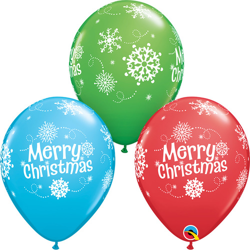 28cm Round Special Assorted Merry Christmas Snowflakes #5342725 - Pack of 25