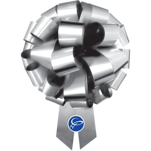 IncrediBow Pull Bow Silver 60cm Lacquer #53658 - Each SPECIAL ORDER ITEM