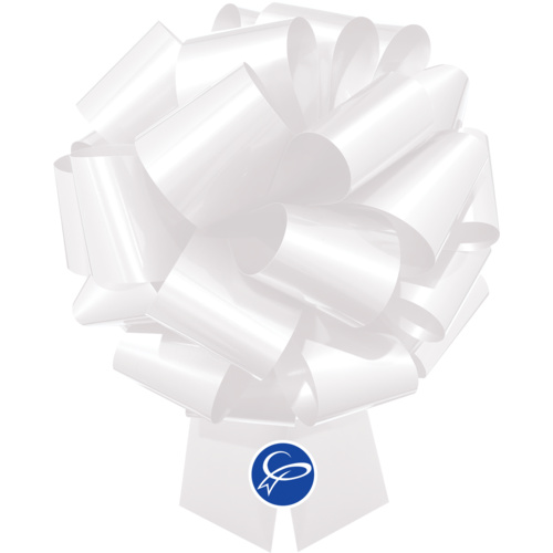 IncrediBow Pull Bow White 40cm Lacquer #54111 - Each SPECIAL ORDER ITEM