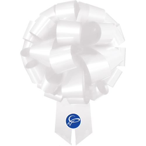 IncrediBow Pull Bow White 60cm Lacquer #54120 - Each SPECIAL ORDER ITEM