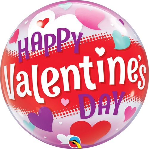 56cm Single Bubble Happy Valentine's Day Hearts #54603 - Each TEMPORARILY UNAVAILABLE
