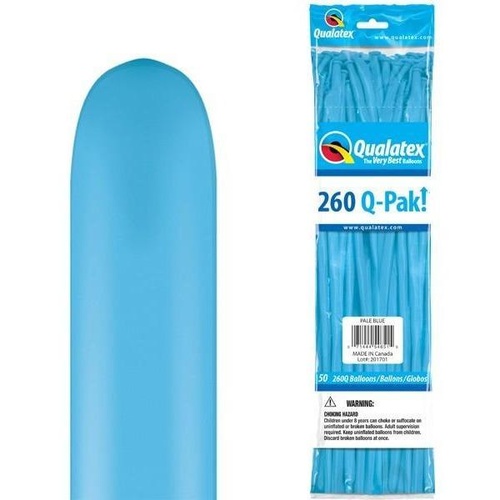 260Q Q-Pak Pale Blue Qualatex Plain Latex #54651 - Pack of 50  