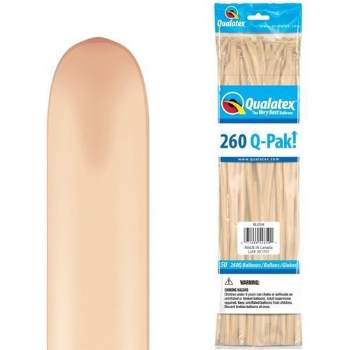 260Q Q-Pak Blush Qualatex Plain Latex #54659 - Pack of 50 