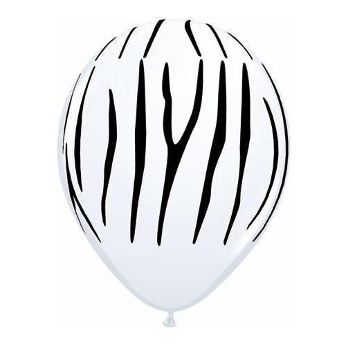 28cm Round White Zebra Stripes #5547725 - Pack of 25  TEMPORARILY UNAVAILABLE
