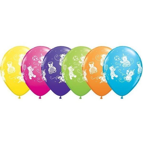 28cm Round Tropical Assorted Cute & Cuddly Bears #55913 - Pack of 50 SPECIAL ORDER ITEM