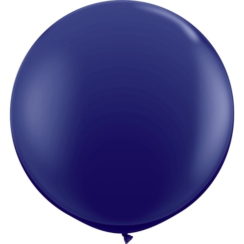90cm Round Navy Qualatex Plain Latex #57129 - Pack of 2 