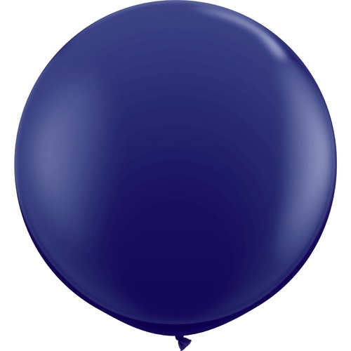 90cm Round Navy Qualatex Plain Latex #57129 - Pack of 2 TEMPORARILY UNAVAILABLE