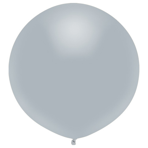 43cm Round Shining Platinum Silver BSA Outdoor Balloon #57259 - Pack of 50