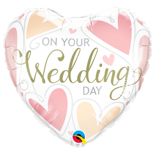 45cm Heart Foil On Your Wedding Day #57325 - Each (Pkgd.)