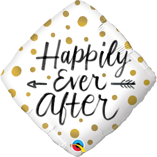 DISC 45cm Diamond Foil Happily Ever After Gold Dots #57337 - Each (Pkgd.)