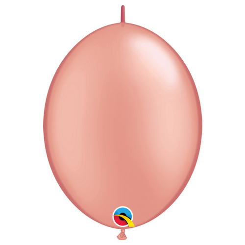 30cm Quick Link Rose Gold Qualatex Quick Link Balloons #57348 - Pack of 50