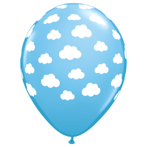 28cm Round Pale Blue Clouds #57633 - Pack of 50