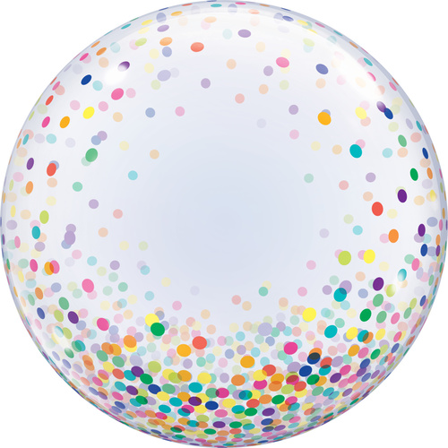 60cm Deco Bubble Colourful Confetti Dots #57791 - Each (Pkgd.) 