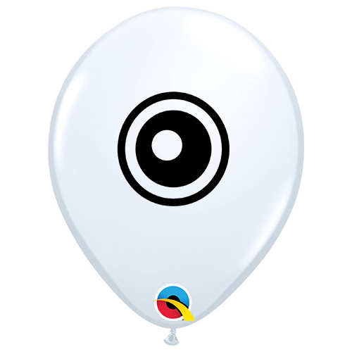 DISC 12cm Round White Eyeballs #58009 - Pack of 100 - LOW STOCK