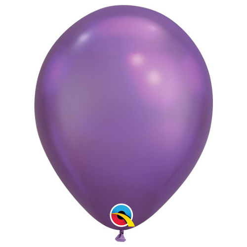 28cm Round Chrome Purple Qualatex Plain Latex #58274 - Pack of 100 LOW STOCK