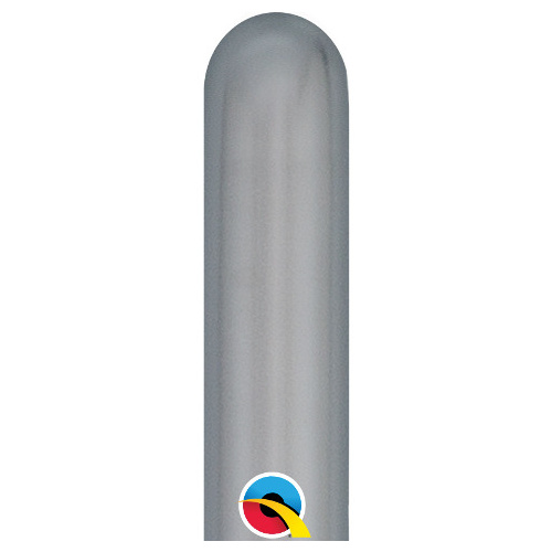 260Q Chrome Silver Qualatex Plain Latex #58282 - Pack of 100
