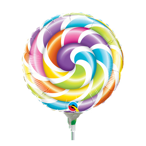 22cm Lollipop Foil Balloon #58457AF - Each (Inflated, supplied air-filled on stick)