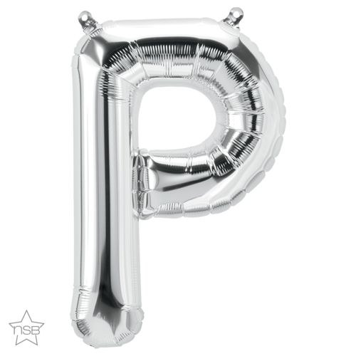 86cm Letter P Silver Foil Balloon #58968 - Each (Pkgd.) 