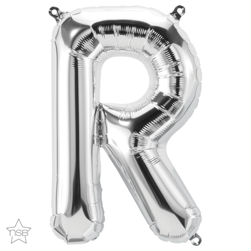 86cm Letter R Silver Foil Balloon #58972 - Each (Pkgd.) 