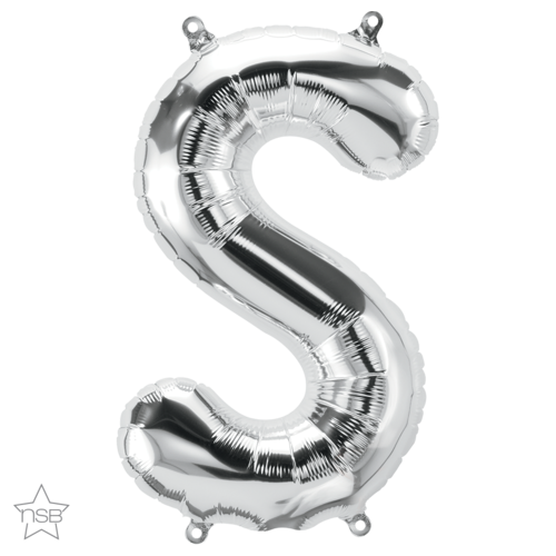 86cm Letter S Silver Foil Balloon #58974 - Each (Pkgd.)