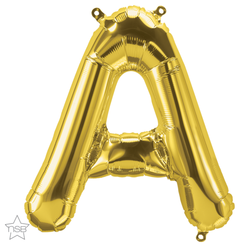 86cm Letter A Gold Foil Balloon #59281 - Each (Pkgd.)