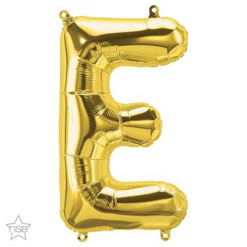 86cm Letter E Gold Foil Balloon #59289 - Each (Pkgd.)