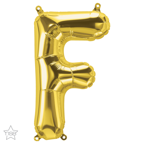 86cm Letter F Gold Foil Balloon #59291 - Each (Pkgd.)