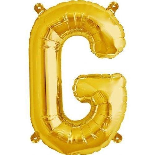 41cm Letter G Gold Foil Balloon - Air Fill ONLY #59508 - Each (Pkgd.) 