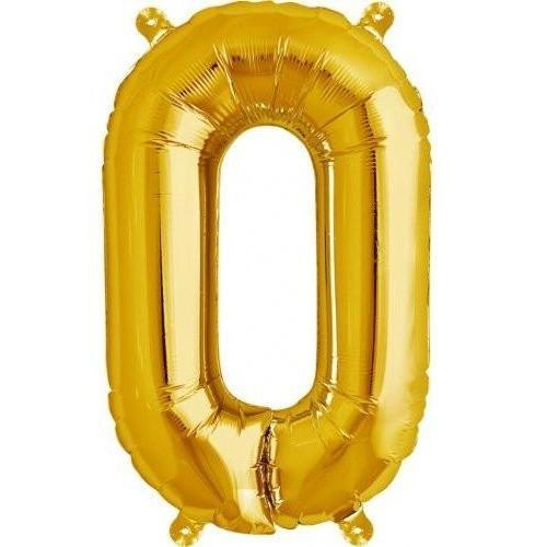 41cm Letter O Gold Foil Balloon - Air Fill ONLY #59524 - Each (Pkgd.) TEMPORARILY UNAVAILABLE